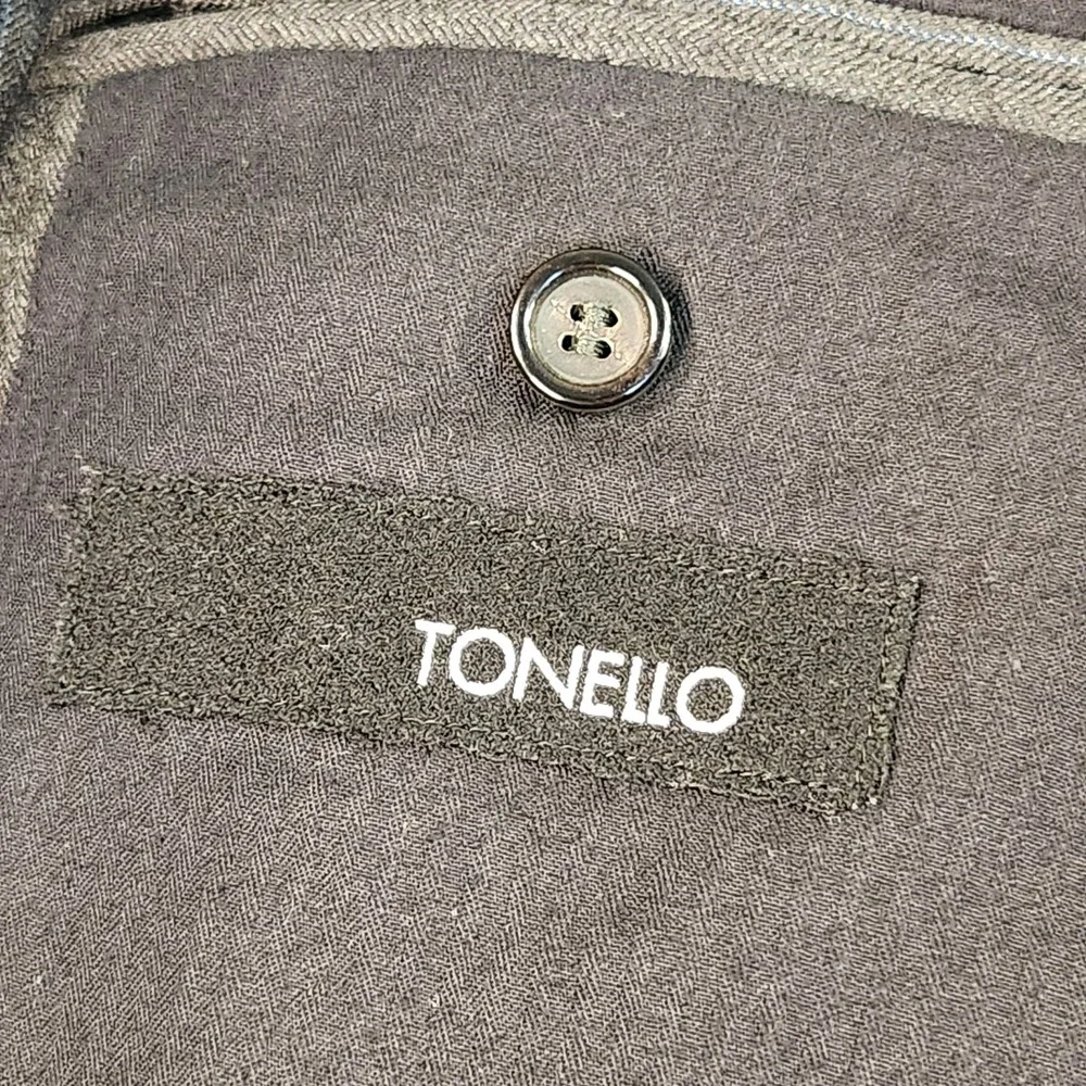 Tonello Men Blazer Jacket IT 56 US 46 Wool Cashmere Pinstripe Made in Italy